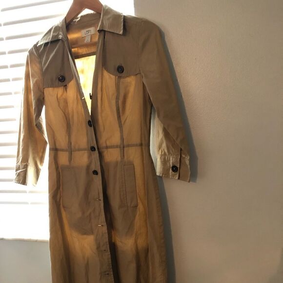 LOFT Jackets & Blazers - Loft trench coat jacket used size 2 with pockets